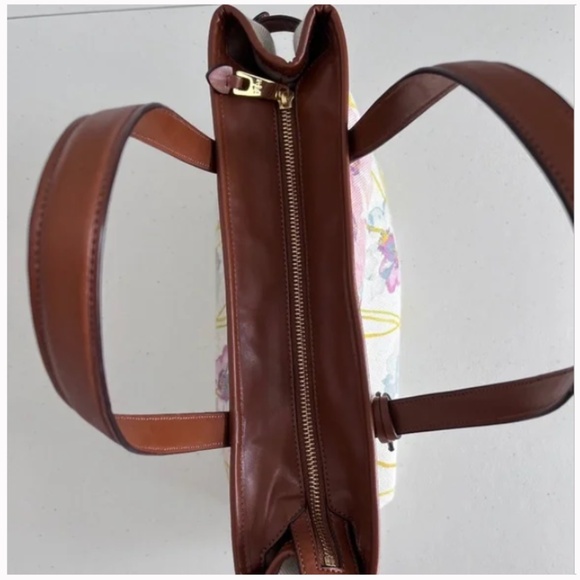 Lauren Ralph Lauren Bolton Shopper Tea Rose Canvas Tote - Picture 10 of 13